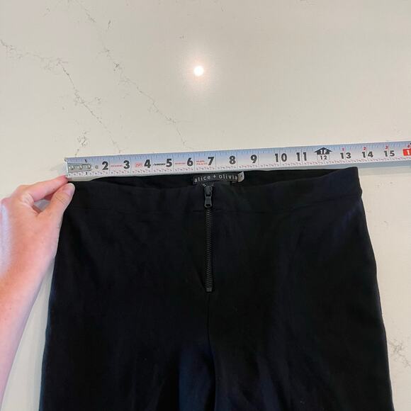 alice + olivia Front Zip Black Leggings size 4 - Picture 8 of 10